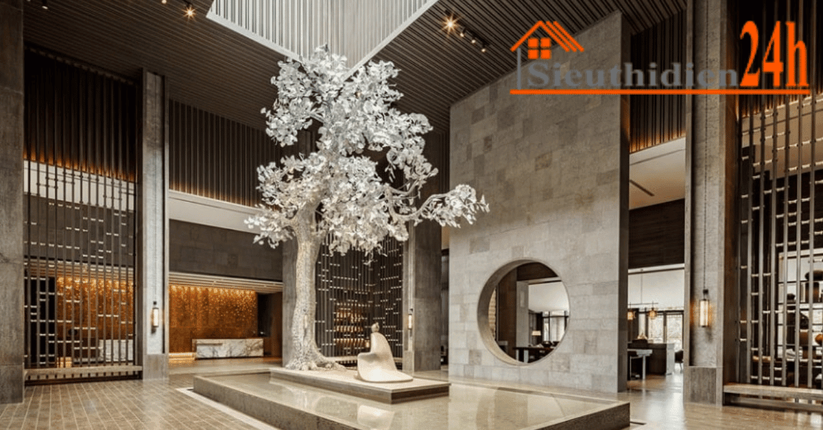 Trang trí đèn rọi cho không gian khách sạn