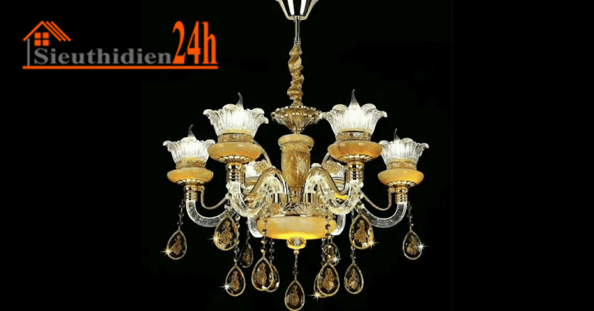 Mẫu đèn chùm trang trí bàn thờ