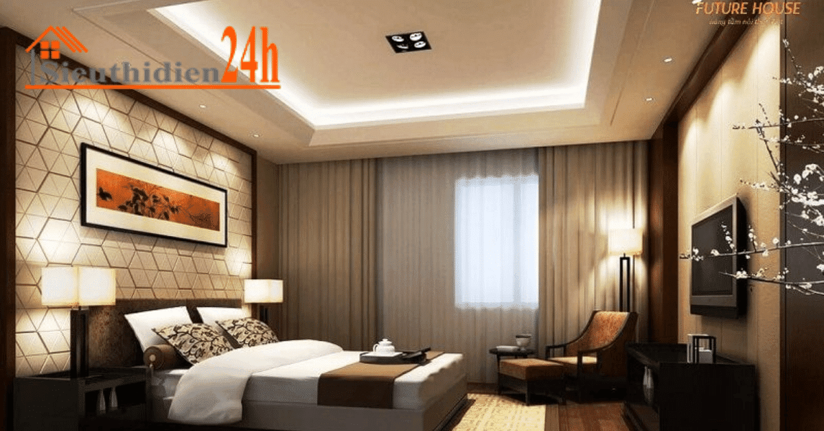 Đèn cây đứng màu đen