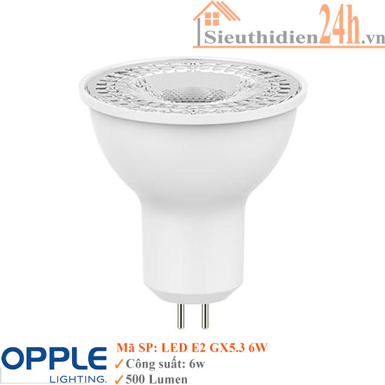 Bóng Đèn Opple Ecomax2 Spot Lamp Led E2 GX5.3 6W 220V