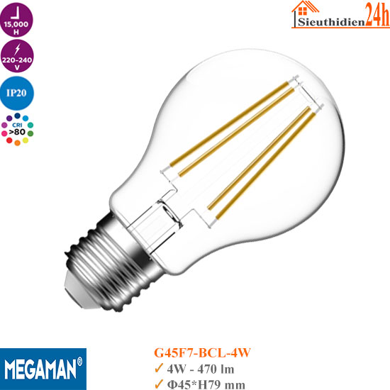 Bóng Đèn Led Fila Megaman G45F7-CL-4w E27