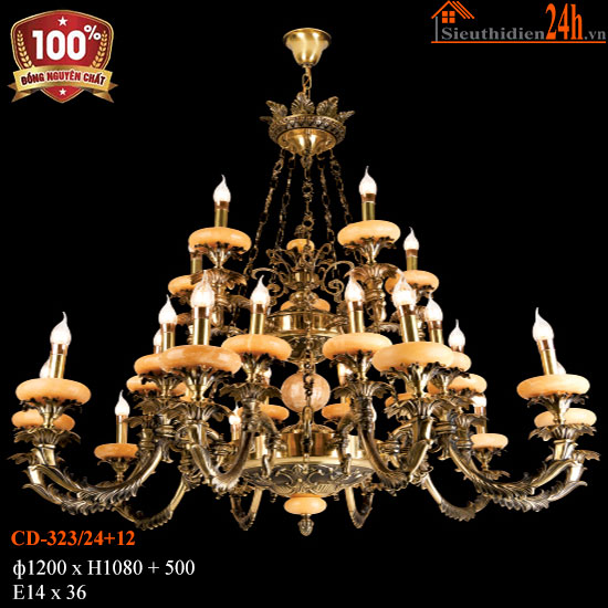 Đèn Chùm Đồng Euroto CD-323/24+12