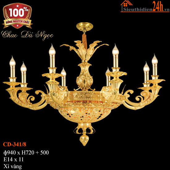Đèn Chùm Đồng Euroto CD-341/8