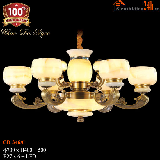 Đèn Chùm Đồng Euroto CD-346/6
