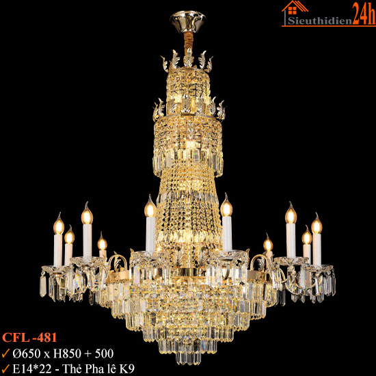 Đèn Chùm Pha Lê Euroto CFL-481