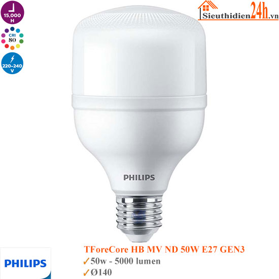Bóng đèn Philips TForce ESS LED 50w 865 E27