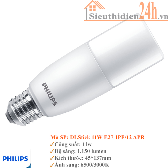 Bóng Đèn Led Philips DLStick 11W E27 1PF/12 APR