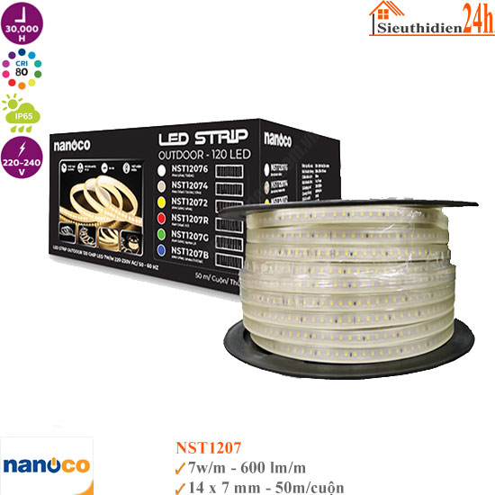 Đèn Led Dây Ngoài Trời Nanoco NST12072 7w