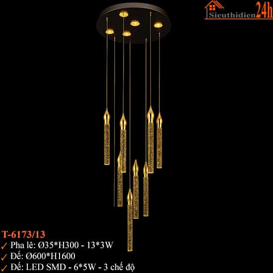 Đèn Thả Pha Lê Euroto T-6173/13