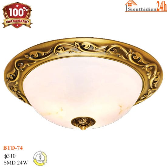 Đèn Ốp Trần Đồng Euroto BTD-74