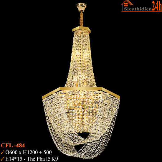 Đèn Chùm Pha Lê Euroto CFL-484