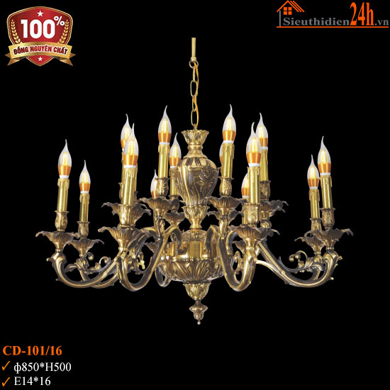 Đèn Chùm Đồng Euroto CD-101/16