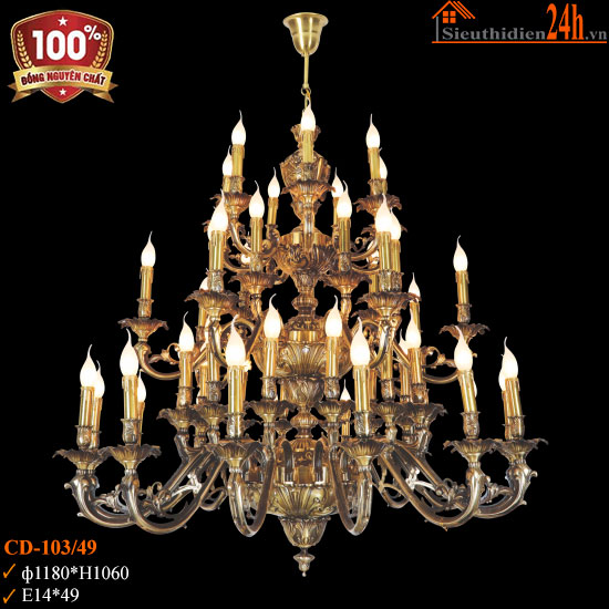 Đèn Chùm Đồng Euroto CD-103/49
