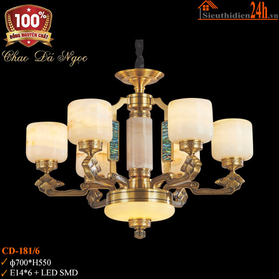 Đèn Chùm Đồng Euroto CD-181/6