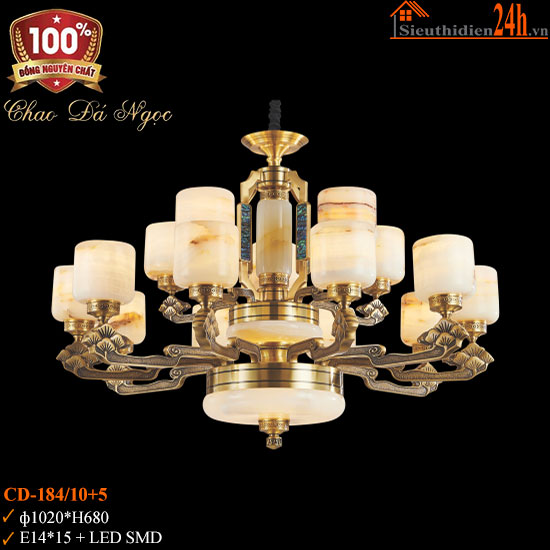 Đèn Chùm Đồng Euroto CD-184/10+5