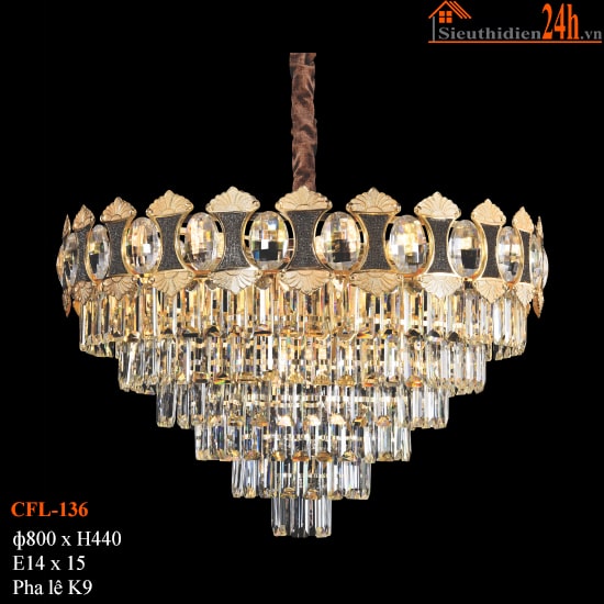 Đèn Chùm Pha Lê Euroto CFL-136
