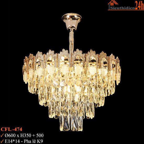 Đèn Chùm Pha Lê Euroto CFL-474
