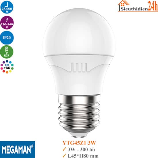 Bóng đèn Led Bulb Megaman YTG45Z1 3W