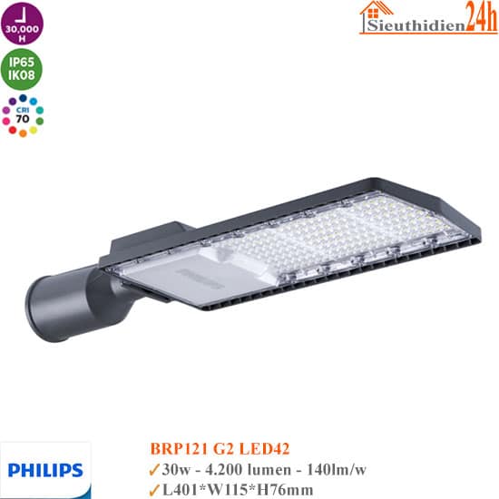 Đèn Đường Led Philips BRP121 G2 LED42 30W