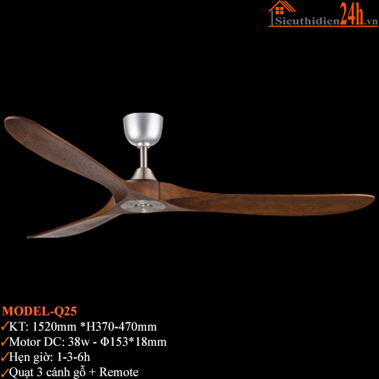 Quạt Trần Đèn Euroto Model-Q25