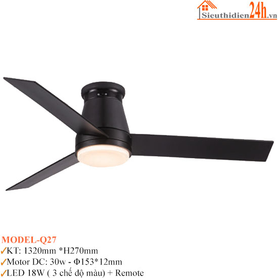 Quạt Trần Đèn Euroto Model-Q27