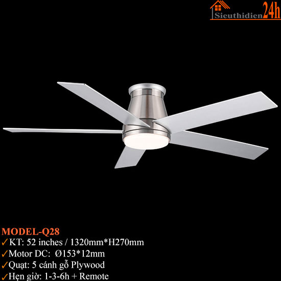 Quạt Trần Đèn Euroto Model-Q28