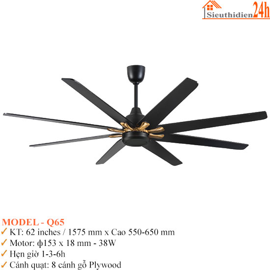 Quạt Trần Đèn Euroto Model-Q65