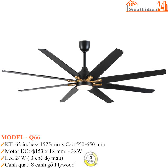 Quạt Trần Đèn Euroto Model-Q66