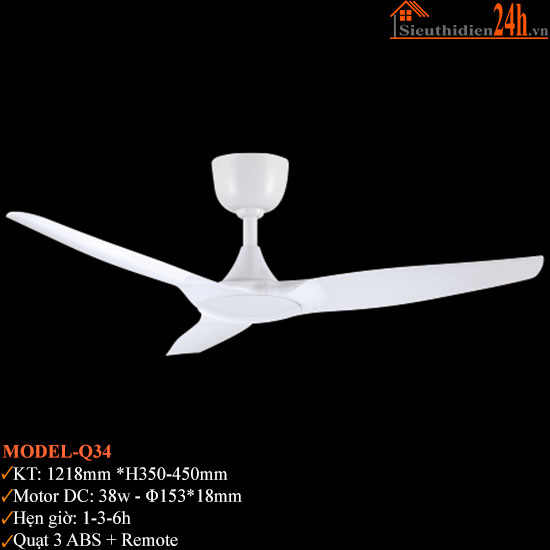 Quạt Trần Đèn Euroto Model-Q34