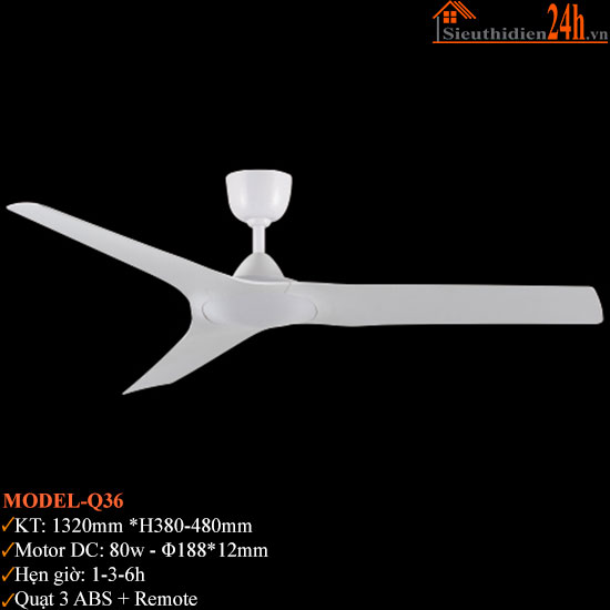 Quạt Trần Đèn Euroto Model-Q36