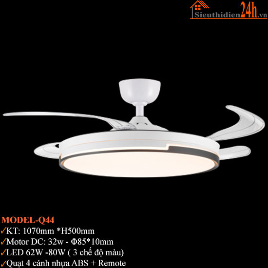 Quạt Trần Đèn Euroto Model-Q44