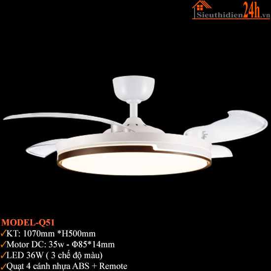 Quạt Trần Đèn Euroto Model-Q51