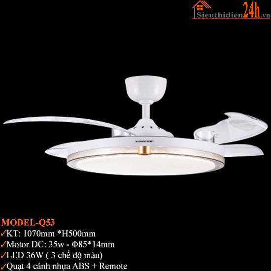 Quạt Trần Đèn Euroto Model-Q53