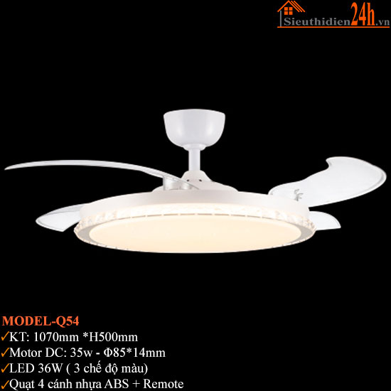 Quạt Trần Đèn Euroto Model-Q54