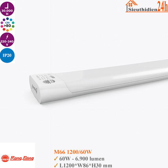Đèn Led bán nguyệt Rạng Đông M66 60w 1m2
