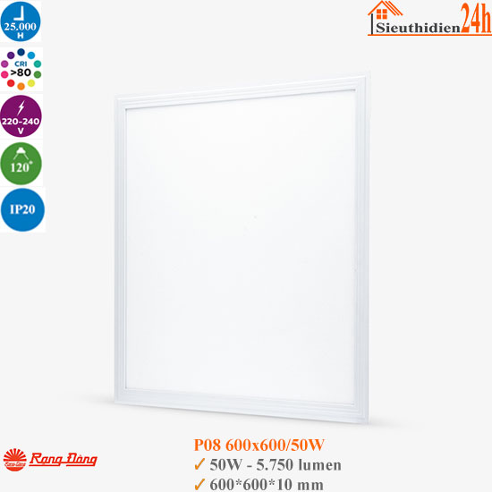 Đèn Led Panel Rạng Đông P08 600×600 50W