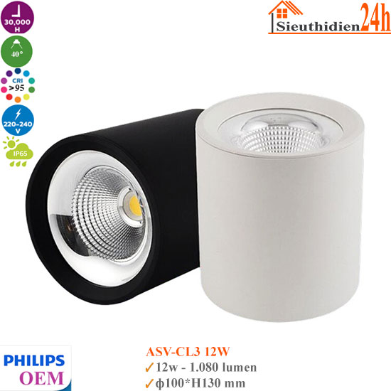 Đèn Ống Bơ Philips OEM ASV-CL3 12W IP65