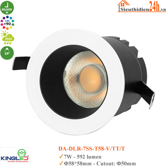 Đèn Spotlight Âm Trần KingLed Coral DA-DLR-7SS-T58 7W