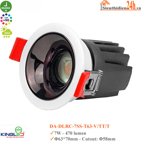 Đèn Spotlight Âm Trần KingLed Tourmaline DA-DLRC-7SS-T63 7W