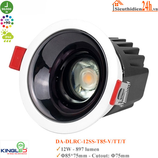 Đèn Spotlight Âm Trần KingLed Tourmaline DA-DLRC-12SS-T85 12W