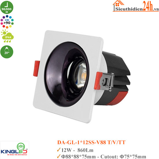 Đèn Spotlight Âm Trần KingLed Turquoise DA-GL-1*12SS-V88 12W