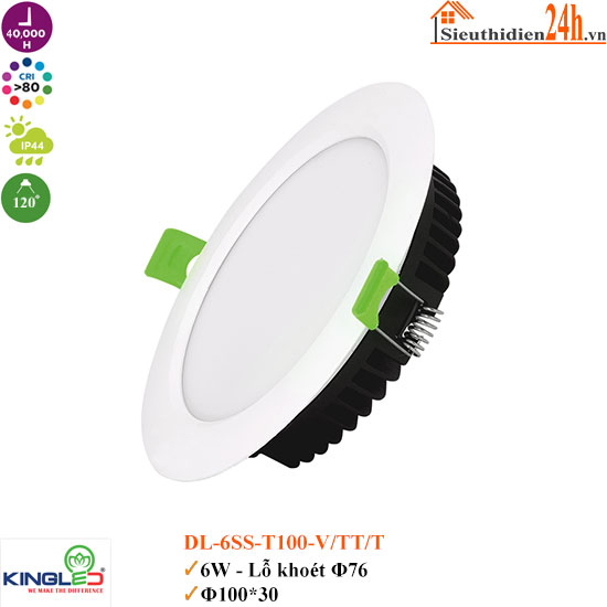 Đèn Led Âm Trần KingLed Ruby DL-6SS-T100 6W