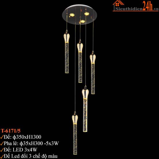 Đèn Thả Pha Lê Euroto T-6171/5