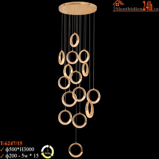 Đèn Thả Trần Euroto T-6247/15