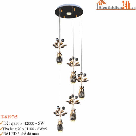 Đèn Thả Pha Lê Euroto T-6197/5