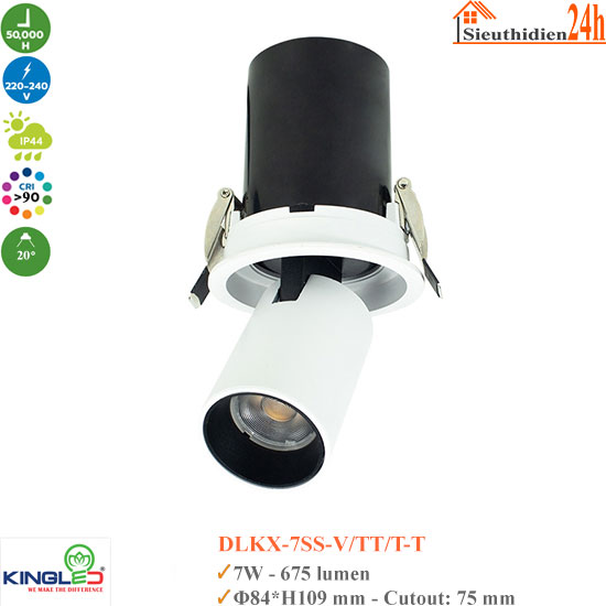 Đèn Spotlight Âm Trần KingLed DLKX-7SS 7W