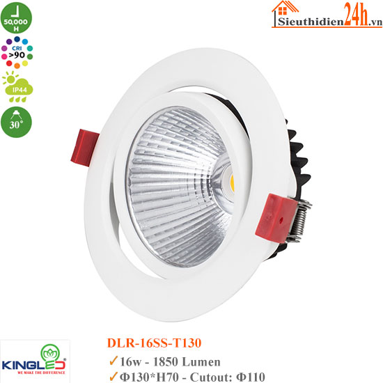 Đèn Spotlight Âm Trần KingLed Opal DLR-16SS-T130 16W