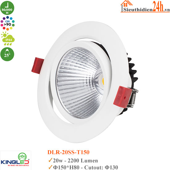 Đèn Spotlight Âm Trần KingLed Opal DLR-20SS-T150 20W