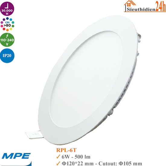 Đèn LED Âm Trần MPE RPL-6W