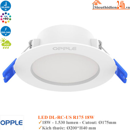 Đèn Âm Trần Opple LED DL-RC-US R175 18W